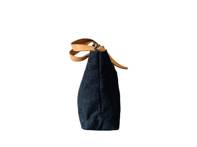 Borsa Tote MOMOTARO X ORIS Marrone chiaro Blu navy - vista 2