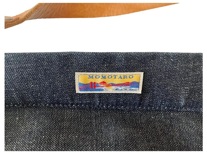Borsa Tote MOMOTARO X ORIS Marrone chiaro Blu navy - vista 4