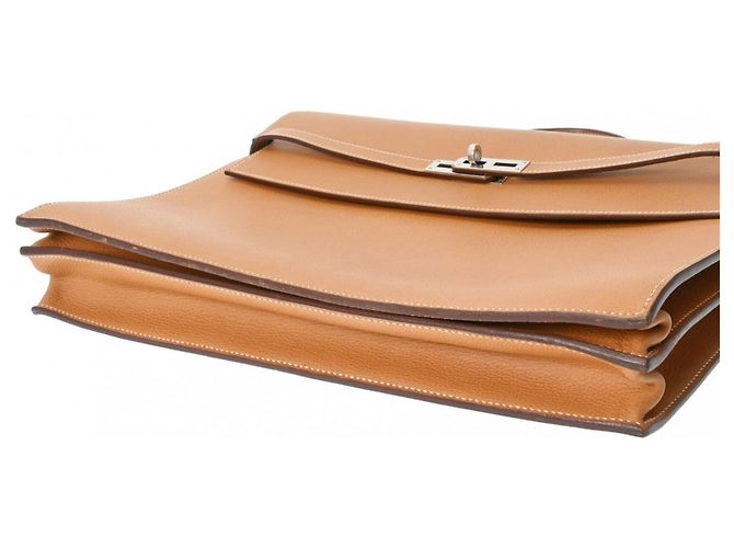 Hermès Kelly Depeche 38 Marrone - vista 3