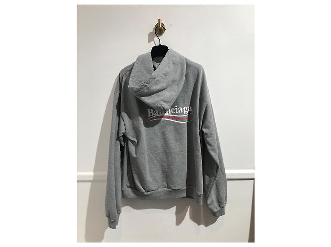 BALENCIAGA Strickwaren T.International XL Baumwolle Grau - Ansicht 3