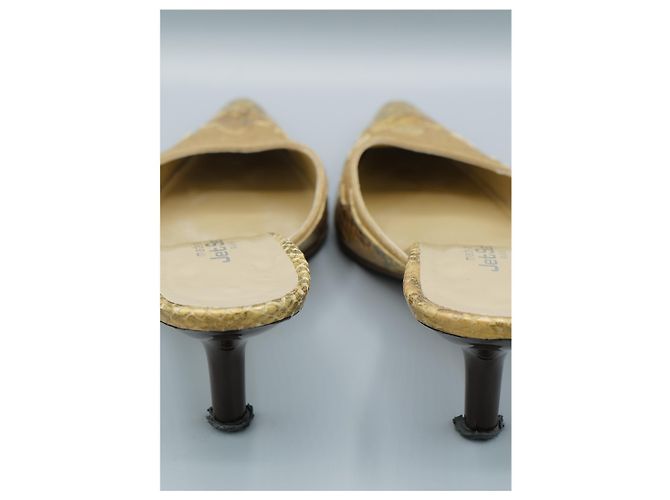 Autre Marque Jet Set Paris Offene Schuhe Beige Stoff - Ansicht 3