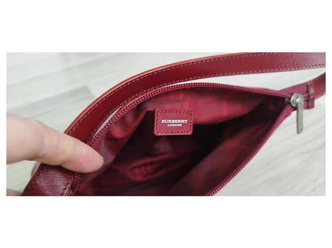 Bolso de mano pequeño Burberry de cuero Saffiano marrón Castaño - vista 10