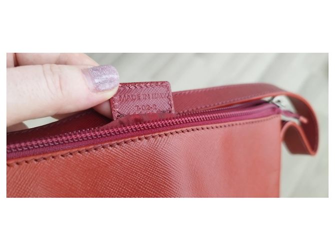Bolso de mano pequeño Burberry de cuero Saffiano marrón Castaño - vista 11