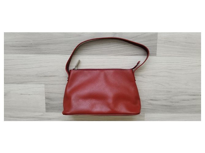 Bolso de mano pequeño Burberry de cuero Saffiano marrón Castaño - vista 2