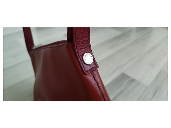 Bolso de mano pequeño Burberry de cuero Saffiano marrón Castaño - vista 7