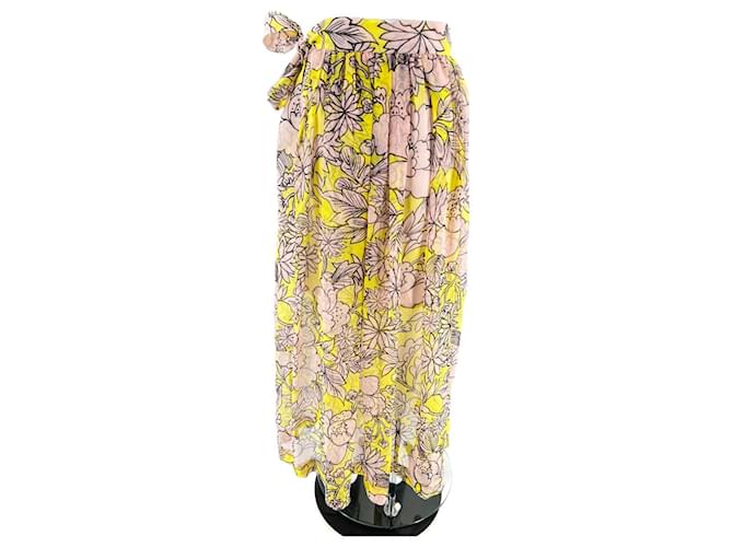 Faldas MSGM T.International S Poliéster Amarillo - vista 2