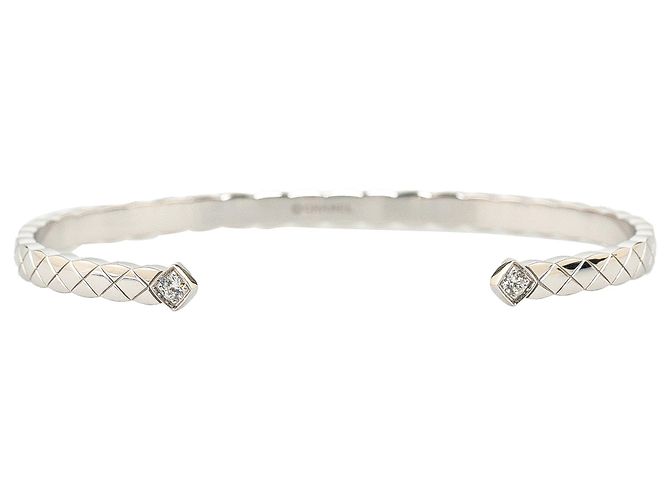 Bracciale Chanel Coco Crush in argento 18 carati con diamanti in oro bianco - vista 3