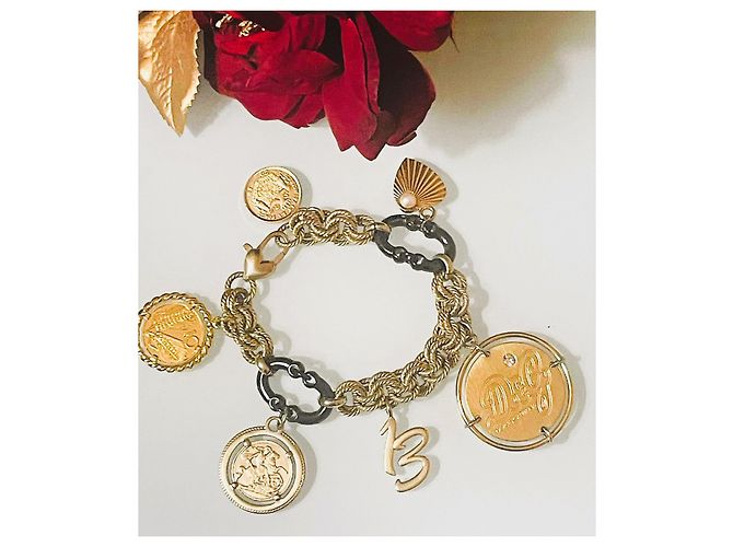 Raro  bracciale vintage DOLCE & GABBANA "Token Money" dorato D'oro - vista 10