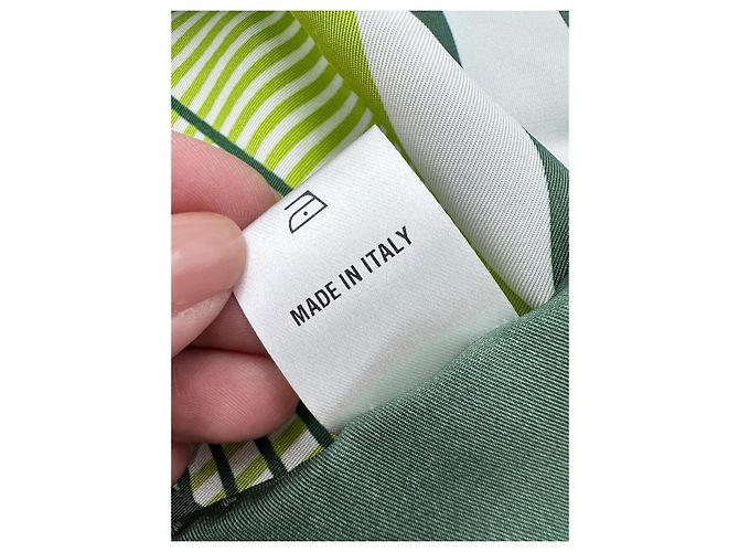 Pañuelo de seda verde con estampado Rolex. - vista 10