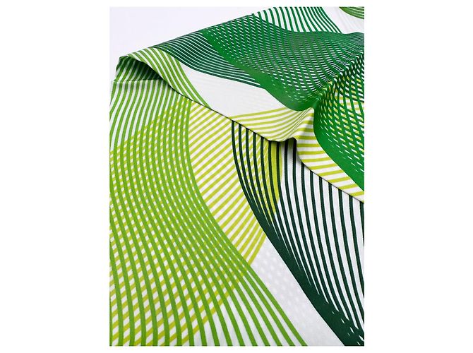 Pañuelo de seda verde con estampado Rolex. - vista 7