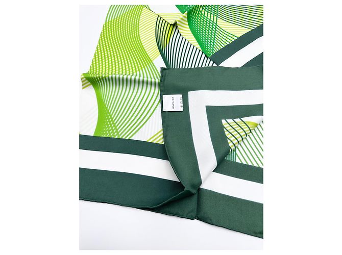 Pañuelo de seda verde con estampado Rolex. - vista 8
