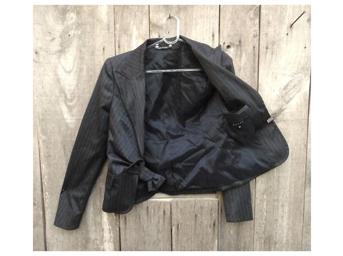Gucci Wool Jacket Dark Grey - view 5