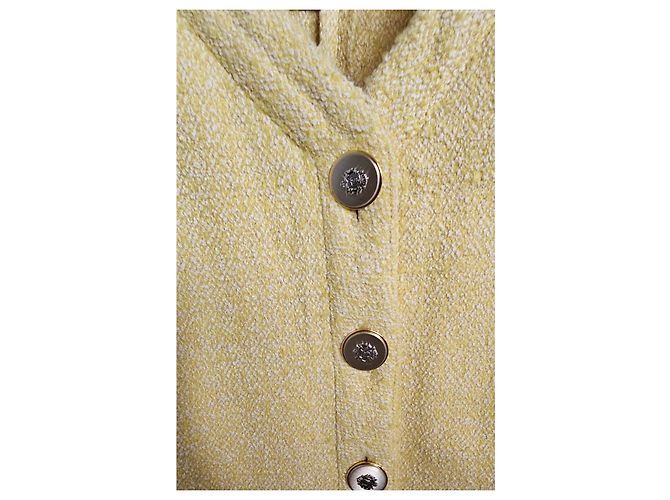 Chaqueta Chanel de algodón amarilla Talla 38 Amarillo - vista 4