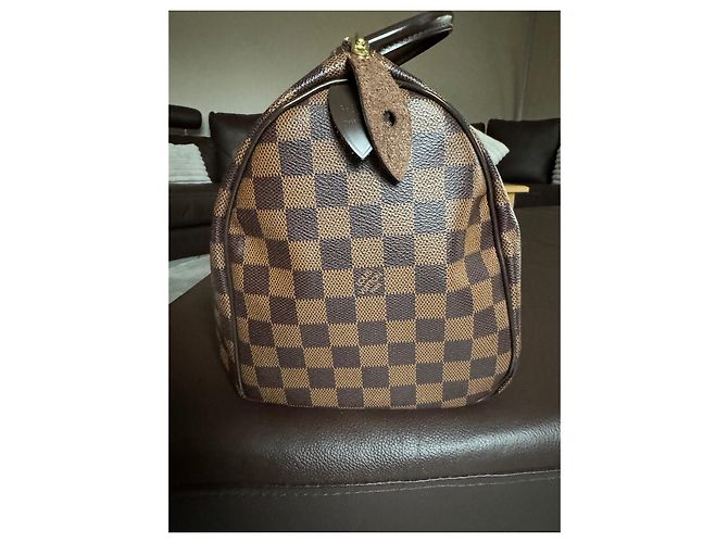 Borsa a mano Louis Vuitton Speedy Damier 30 Marrone - vista 2