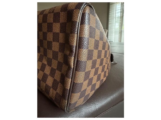 Borsa a mano Louis Vuitton Speedy Damier 30 Marrone - vista 4