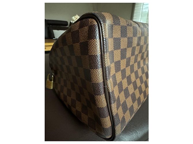 Borsa a mano Louis Vuitton Speedy Damier 30 Marrone - vista 5