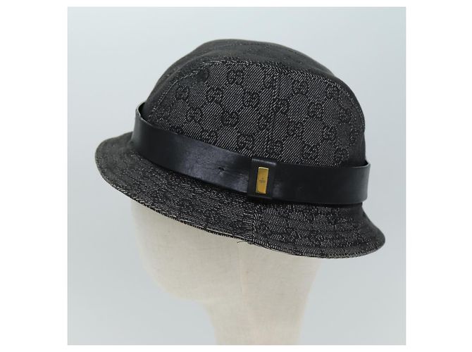 GUCCI GG Canvas Hut M Schwarz Auth am6222 - Ansicht 3
