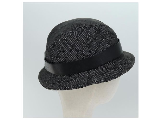 GUCCI GG Canvas Hut M Schwarz Auth am6222 - Ansicht 4