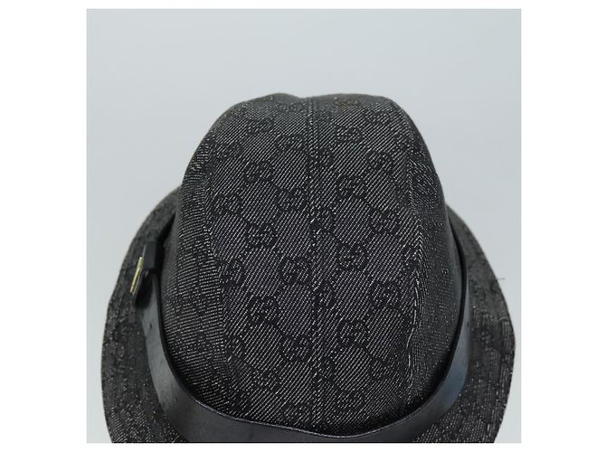 GUCCI GG Canvas Hut M Schwarz Auth am6222 - Ansicht 5