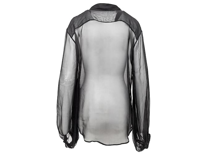 Camicia velata Saint Laurent Nero - vista 2