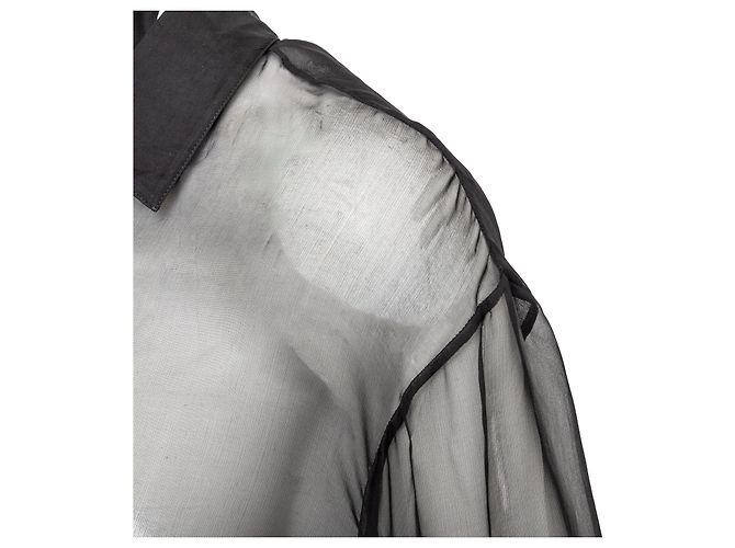 Camicia velata Saint Laurent Nero - vista 4