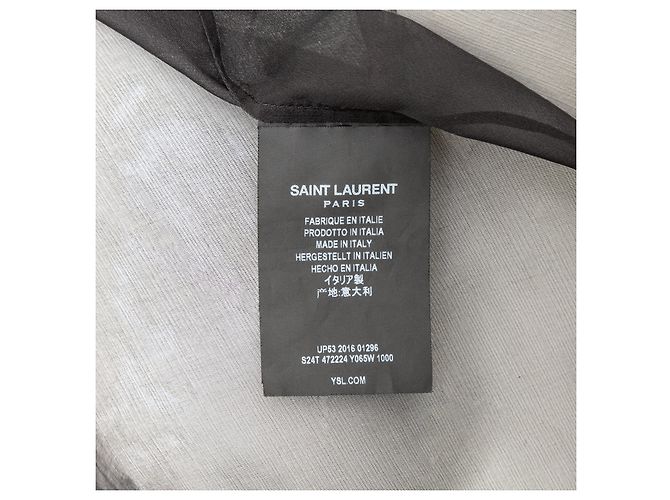 Camicia velata Saint Laurent Nero - vista 8