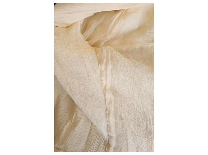 Chanel Silk Chiffon Jacket Beige Eggshell - view 6