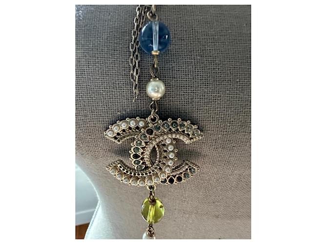 Chanel Collana lunga in metallo argento Silver hardware - vista 3