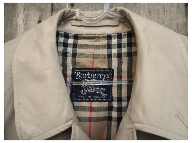 Burberry Raincoat Beige Cotton Polyester - view 2