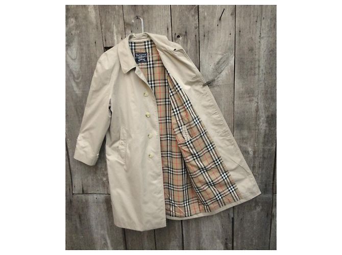Burberry Raincoat Beige Cotton Polyester - view 3