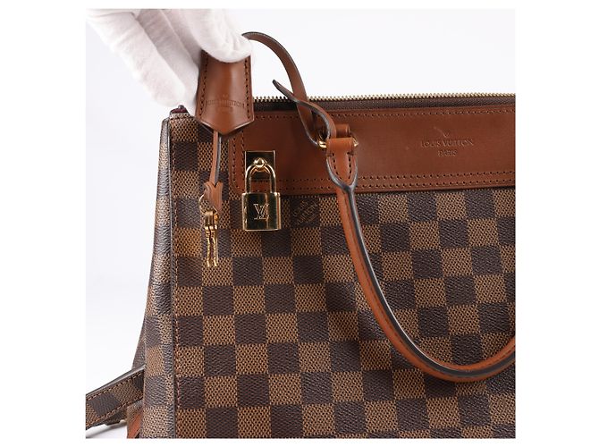 Borsa a mano Louis Vuitton Damier Greenwich 2Way in marrone N41337 Verde - vista 13