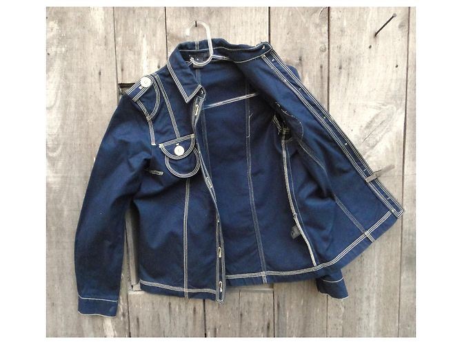 Giacca di jeans Marc by Marc Jacobs Blu navy Cotone - vista 5