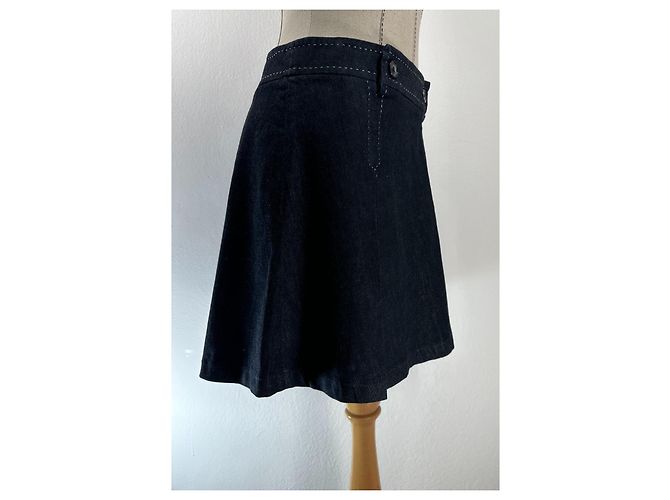 Falda midi de tenis denim Marella iBlues azul marino - vista 3