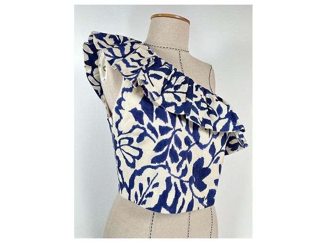 SéZane x Momoni Blusa Dari Blu Lino Cotone - vista 2