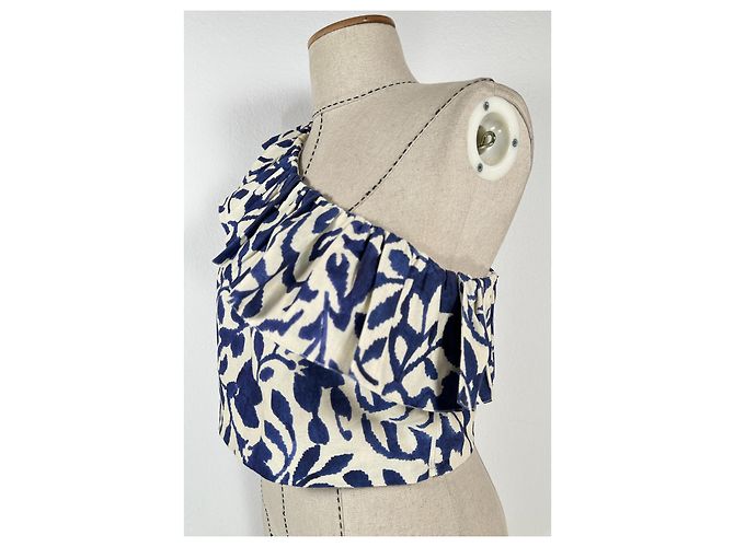 SéZane x Momoni Blusa Dari Blu Lino Cotone - vista 3
