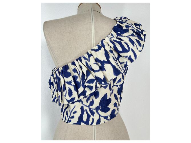 SéZane x Momoni Blusa Dari Blu Lino Cotone - vista 4