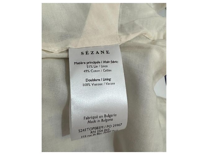 SéZane x Momoni Blusa Dari Blu Lino Cotone - vista 6