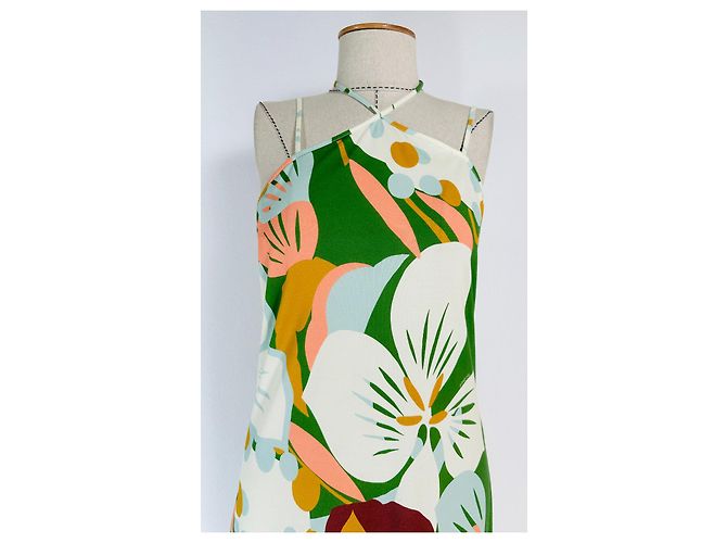 Vestido Ted Baker Lotye con estampado botánico y cuello halter Multicolor - vista 3