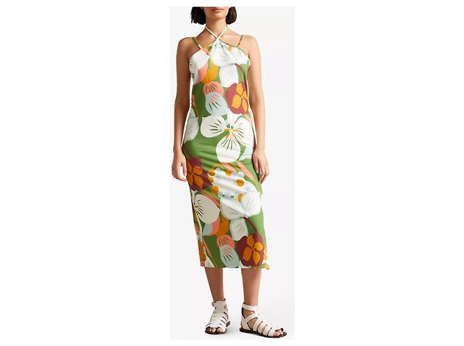 Vestido Ted Baker Lotye con estampado botánico y cuello halter Multicolor - vista 7