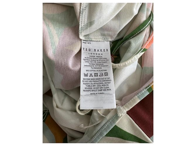 Vestido Ted Baker Lotye con estampado botánico y cuello halter Multicolor - vista 9