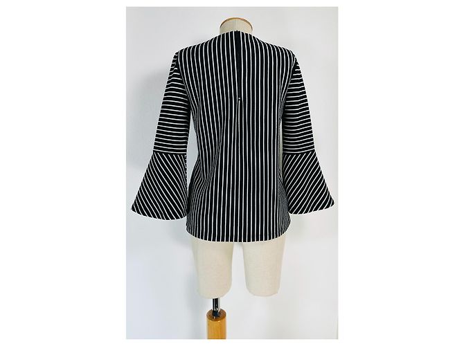 Top a righe Karl Lagerfeld blu navy e bianco - vista 3