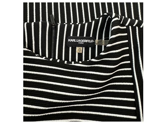 Top a righe Karl Lagerfeld blu navy e bianco - vista 4