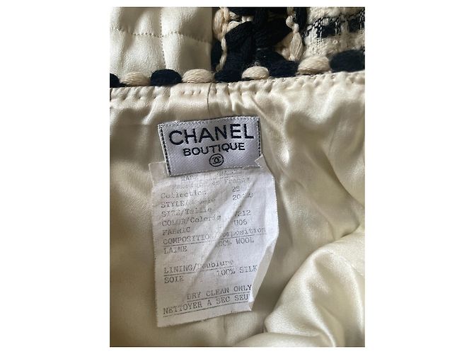 Cambon Chanel Conjunto de terno de desfile de 1990 Preto - vista 4