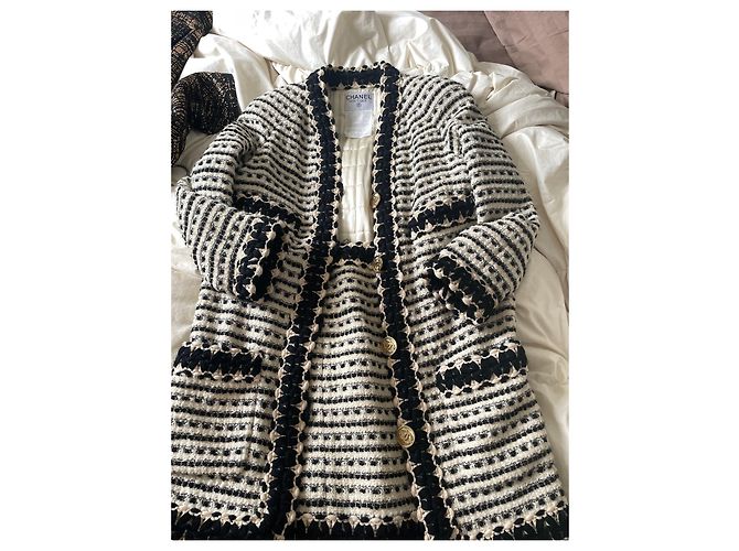 Cambon Chanel Conjunto de terno de desfile de 1990 Preto - vista 7