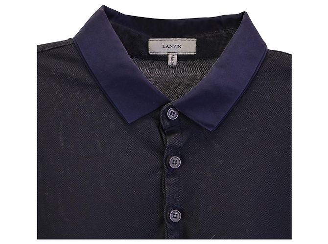 Polo Lanvin de algodón azul marino - vista 2