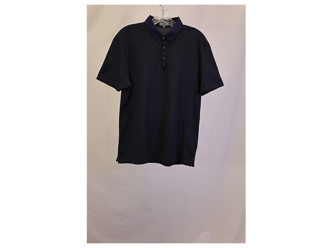Polo Lanvin de algodón azul marino - vista 4