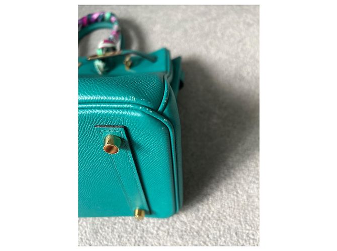 Borsa a mano Hermès Birkin 30 in pelle verde - vista 11