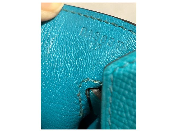 Borsa a mano Hermès Birkin 30 in pelle verde - vista 20