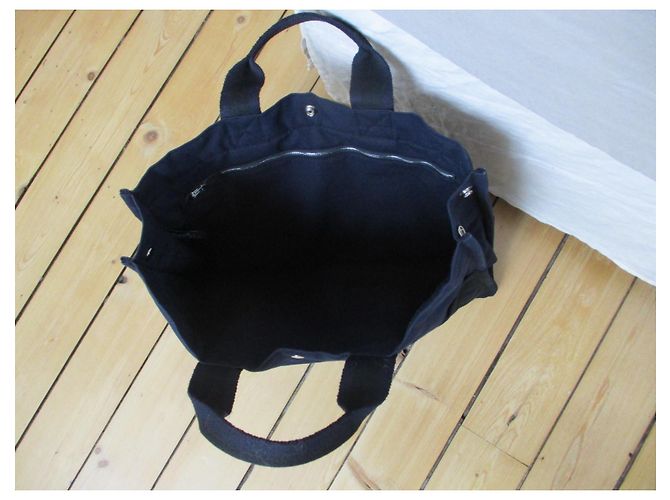 Toto Bag Hermès Dumme Zehe, Marineblau und Schwarz. - Ansicht 5