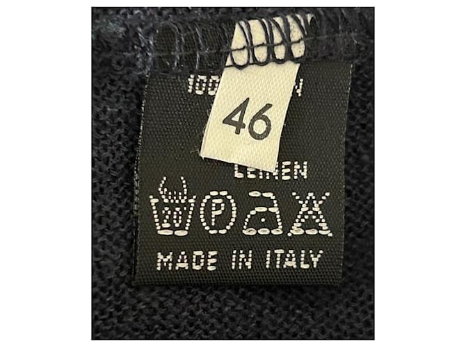 Bruno Manetti V-Ausschnitt Leinenpullover marineblau - Ansicht 11